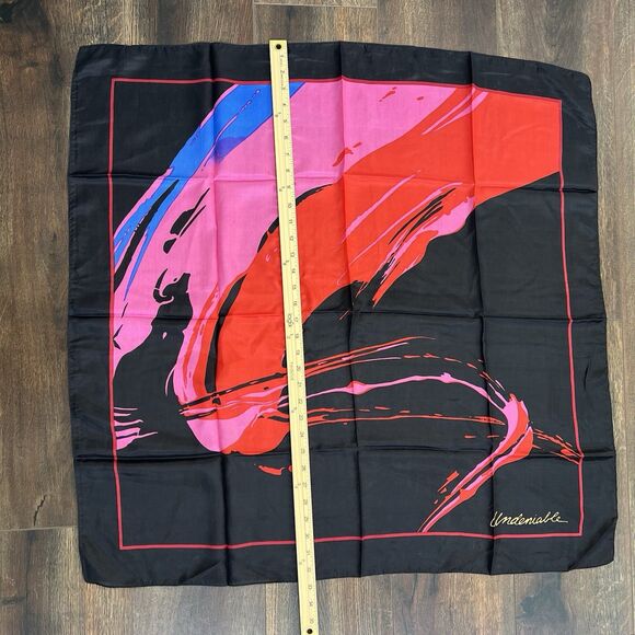 Vintage 90's NWOT Avon Billie Dee Williams Undeniable 100% Silk Scarf Abstract - Picture 6 of 10
